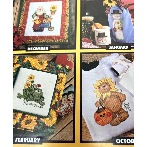 A Year Of Sunflowers Cross-Stitch Pattern Leaflet By Kathie Rueger - Picture 1 of 3
